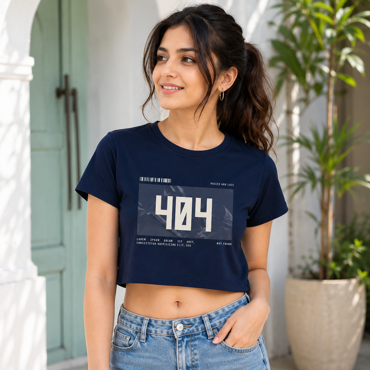 404 Crop T-Shirt | Premium Women's Graphic Crop Tee