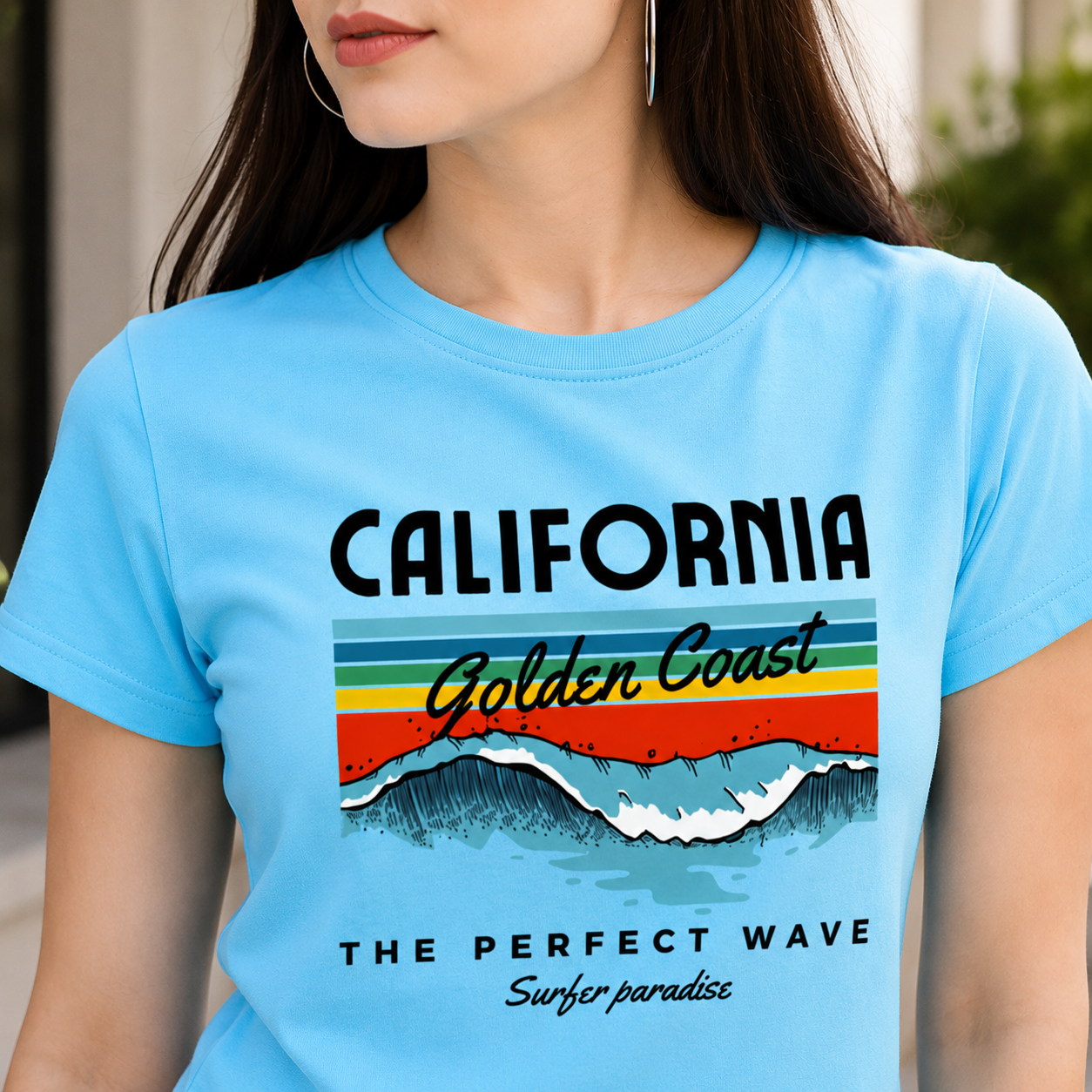 California Crop T-Shirt | Women's Beach Vibes Graphic Tee