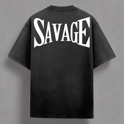 Savage Acid Washed Oversized T-Shirt