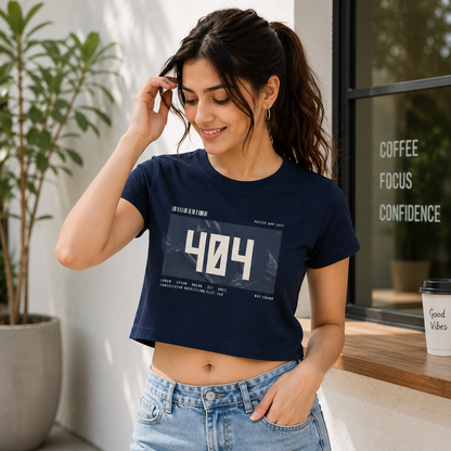 404 Crop T-Shirt | Premium Women's Graphic Crop Tee