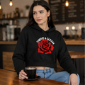 Thrive & Gleam Crop Hoodie | Women's Graphic Streetwear