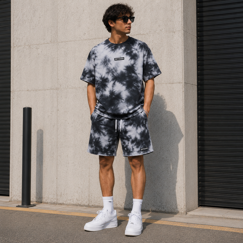 Tie-Dye Tee & Shorts Co-Ord Set | Unisex Streetwear | Multi-Colour