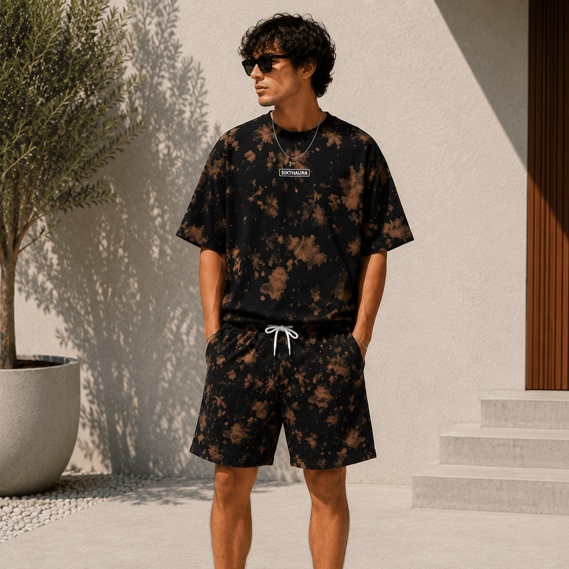 Tie-Dye Tee & Shorts Co-Ord Set | Unisex Streetwear | Multi-Colour