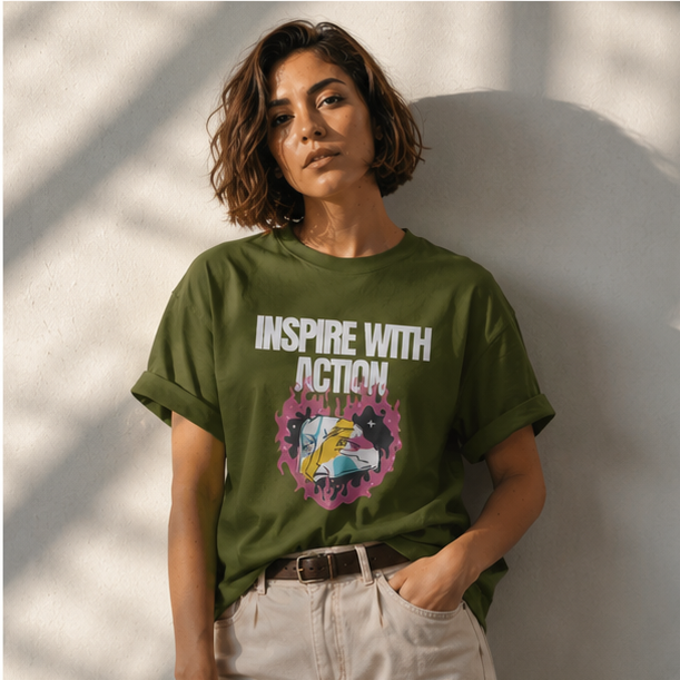 Inspire Oversized T-Shirt | Unisex Motivational Tee