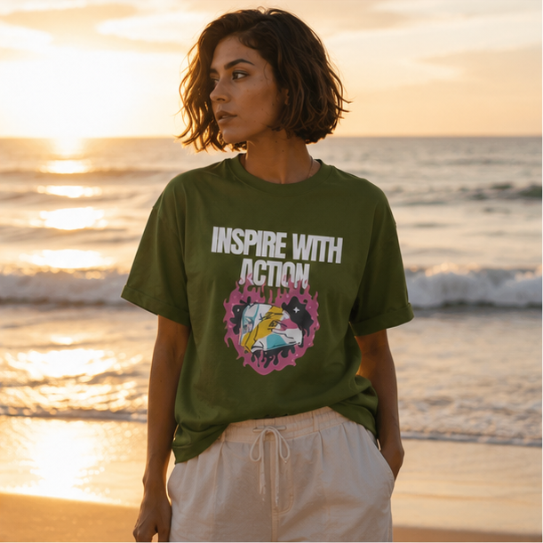 Inspire Oversized T-Shirt | Unisex Motivational Tee