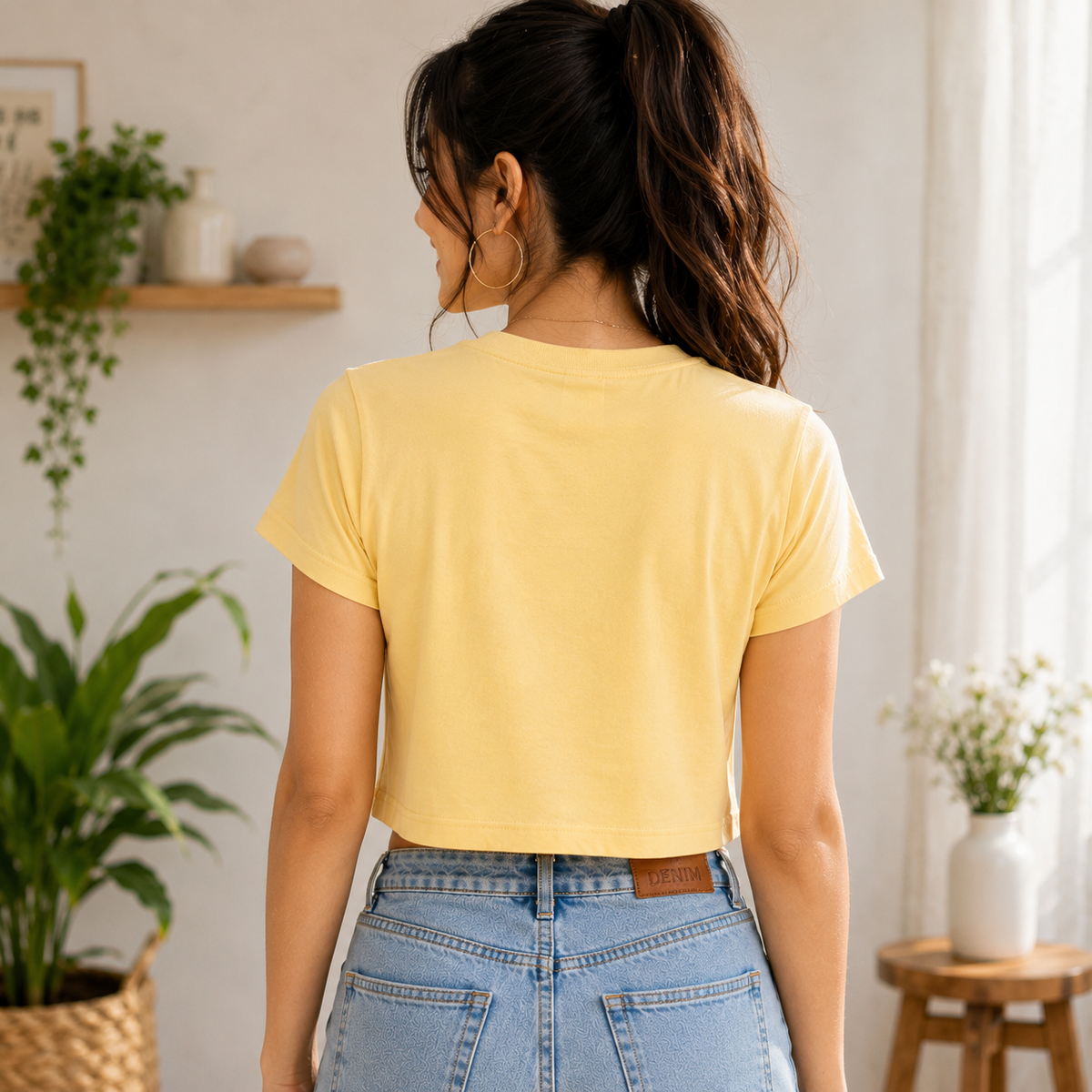 Love Groovy Smile Crop Tee | Women's Retro Graphic Crop Top