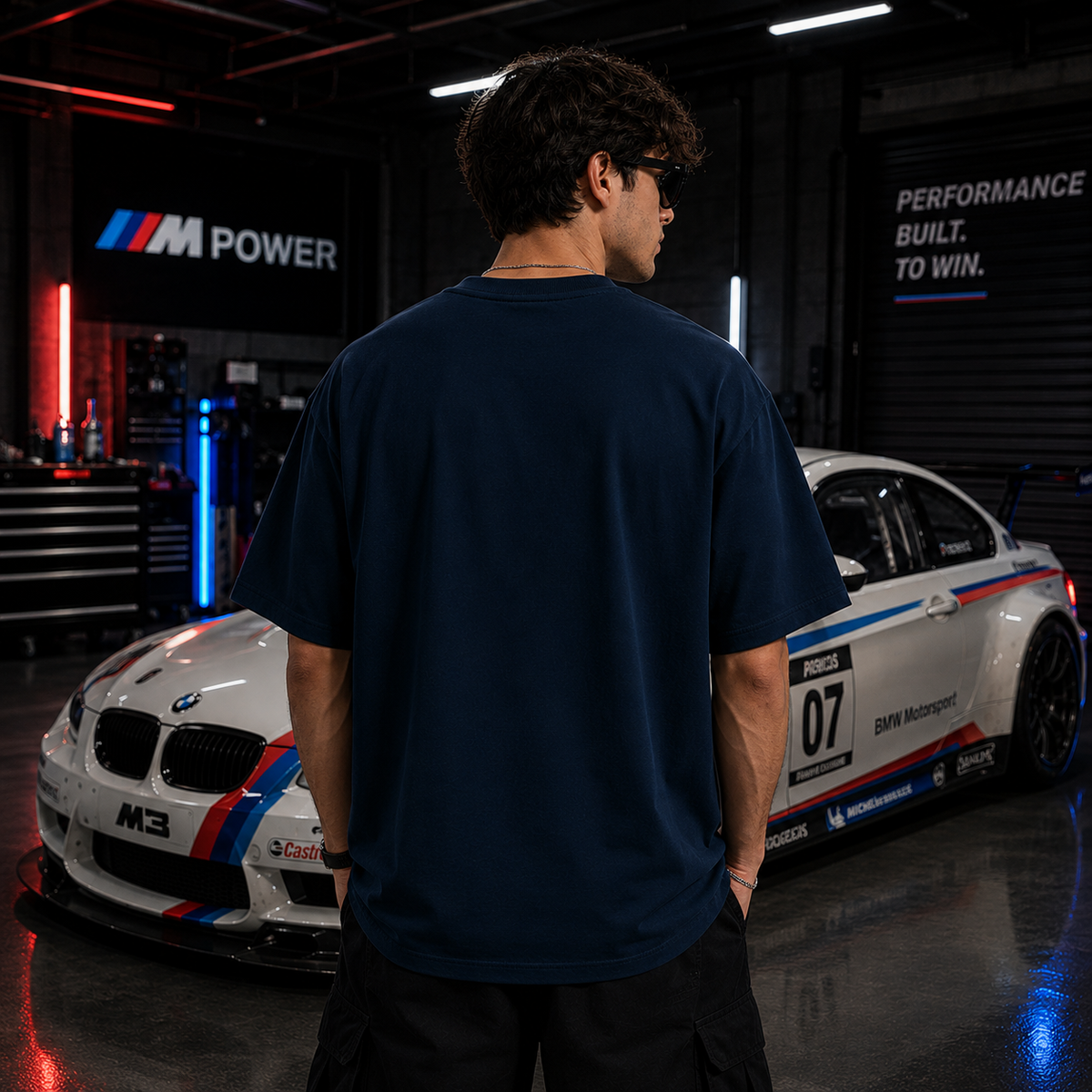 E92 M3 Oversized T-Shirt | Premium Car-Culture Streetwear – Powder Blue