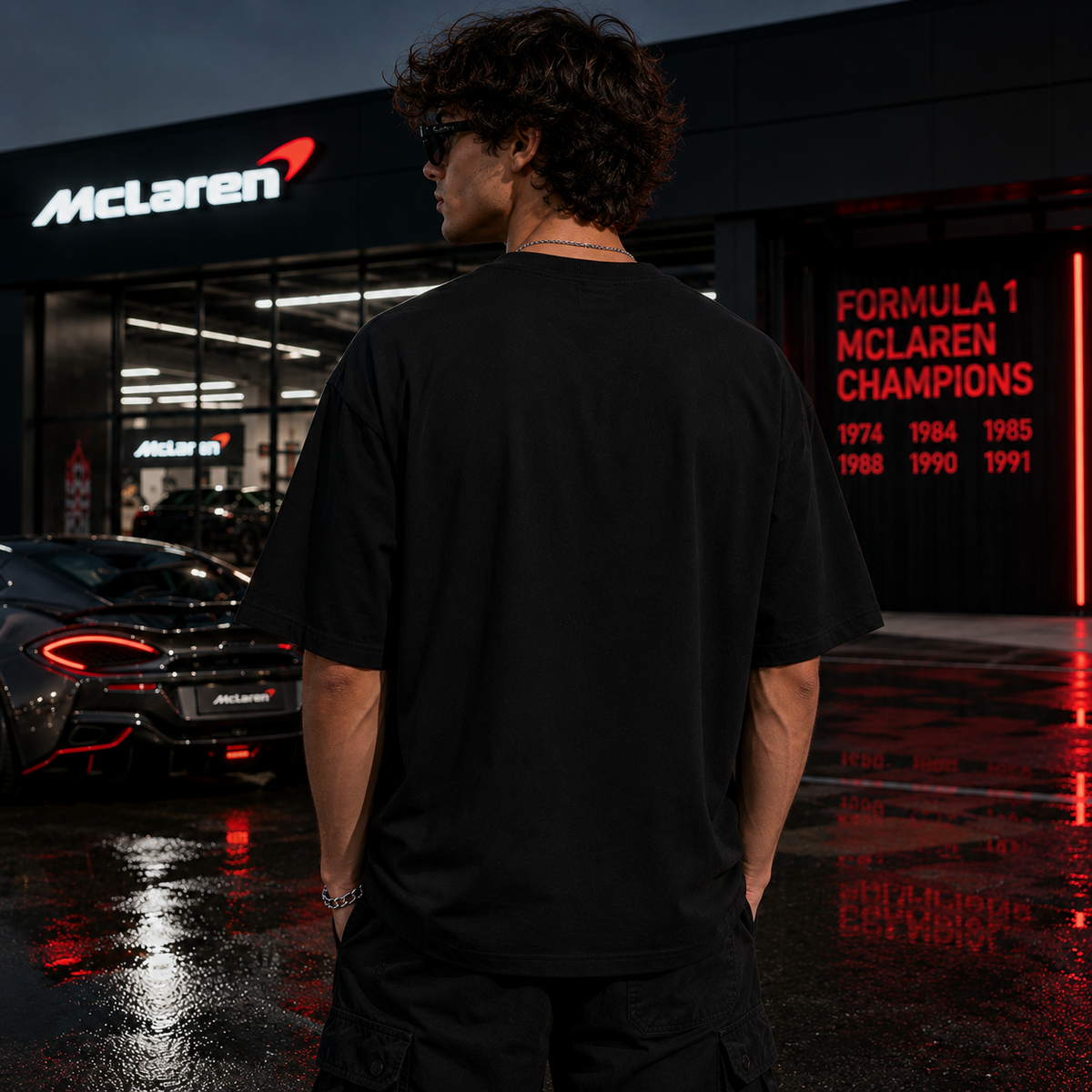 McLaren Oversized T-Shirt | Premium Supercar Streetwear – Black