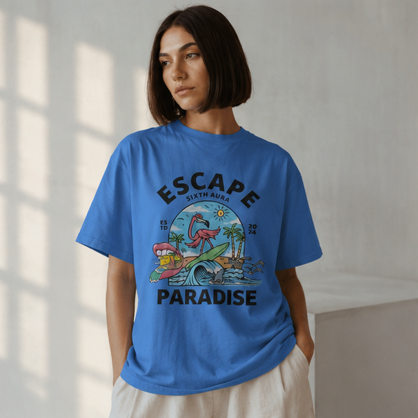 Paradise Oversized T-Shirt | Premium Unisex Tropical Streetwear