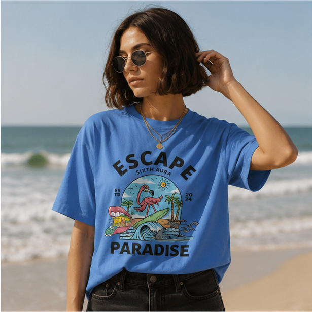 Paradise Oversized T-Shirt | Unisex Tropical Streetwear Tee
