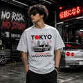 Tokyo Drive Classic Oversized T-Shirt | JDM Streetwear – Gunmetal