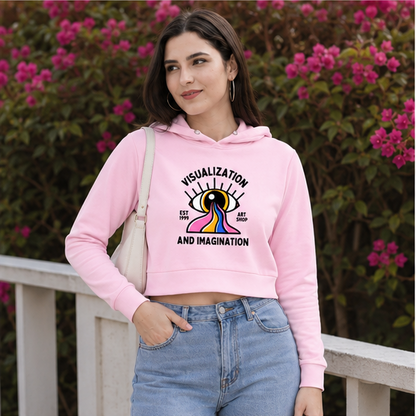 Imagination Crop Hoodie | Stylish Women's Graphic Hoodie
